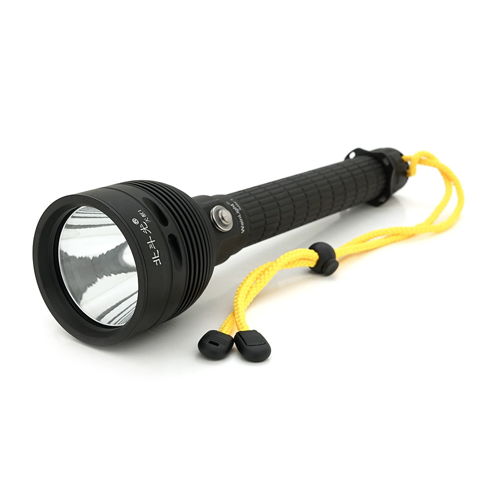 DR-ліхтар ручний WainLight HG66, 1LED Cree XHP50.2, 19W, 3x26650 вбудовані/8800mah, Black, IP68, кабель, фото 1