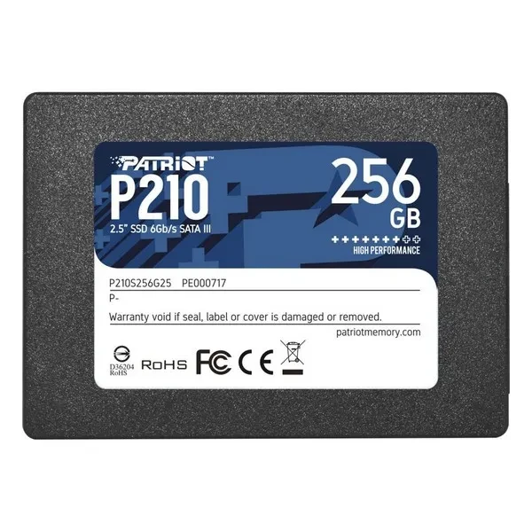 Жорсткий диск внутрішній SSD Patriot P210 (P210S256G25) Black 256GB