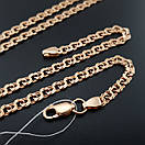 Позолочений срібний ланцюжок 60 см. Цепочка плетіння Бісмарк. Ширина 4,5 мм, фото 8