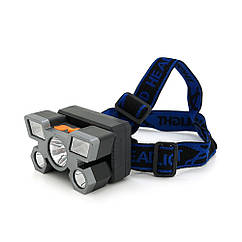 Налобний ліхтарик Voltronic MJ 2022,3 led 3W, 2 Led Cob, 4 режими, корпус-пластик, водостійкий, ip44, живлення