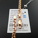 Позолочений срібний ланцюжок 60 см. Цепочка плетіння Бісмарк. Ширина 4,5 мм, фото 9