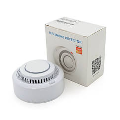 Автономний WiFi датчик диму з бузковою YOSO Dsmoke-WIFI-00 TUYA живлення ААА 2 шт. батареї до комплекту не входять