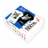 Фарба акрилова для тканини 12 кол 20 мл Rosa Talent