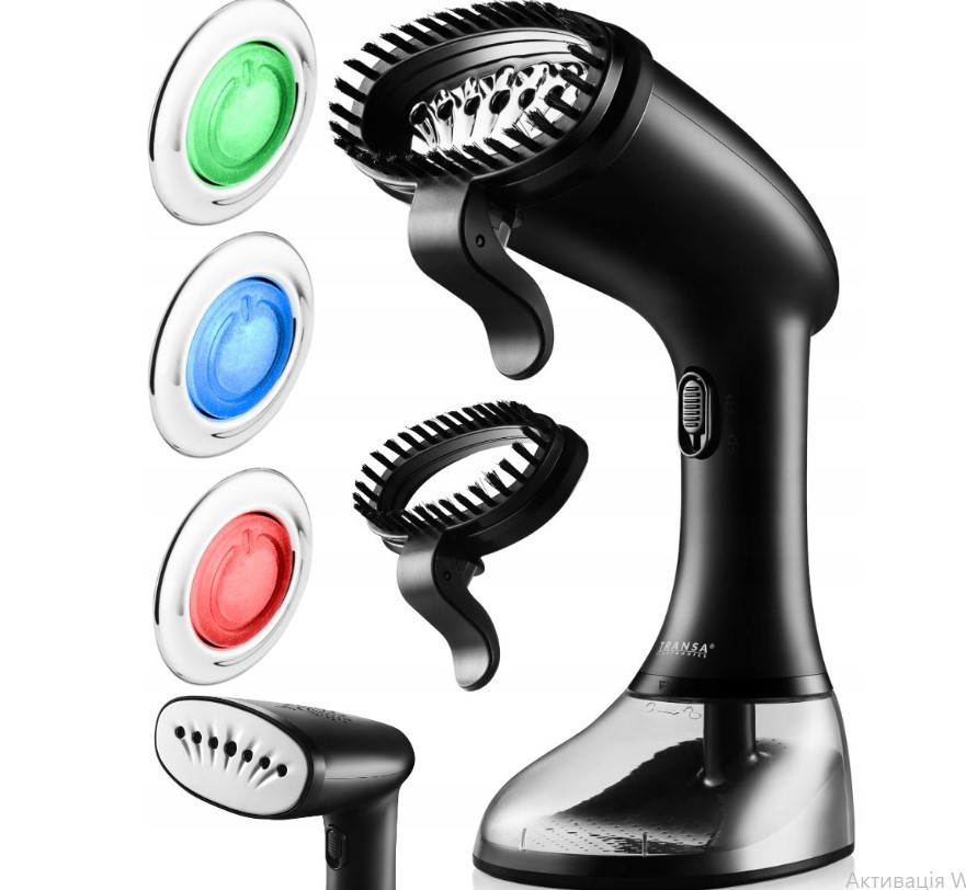 Відпарювач для одягу парова праска Transa Electronics Steammy Black 1640 W