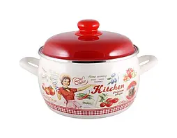 Каструля сферична емальована 5.3 л Вінтаж Принц  Металац  162515