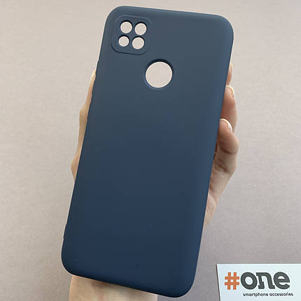 Чохол для Xiaomi Redmi 9C чохол накладка із закритою камерою на телефон сяомі редмі 9с темно-синій q7n, фото 1