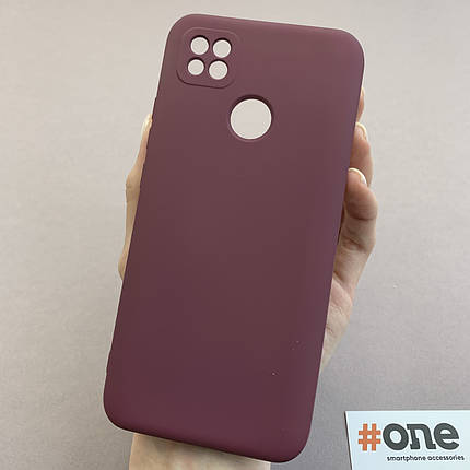 Чохол для Xiaomi Redmi 9C чохол накладка із закритою камерою на телефон сяомі редмі 9с бордовий q7n, фото 1