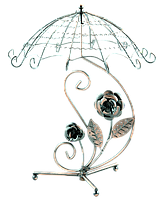 Подставка под все виды украшений "Металлический вращающийся бронзовый зонт с цветами" 35х28см смотри описание