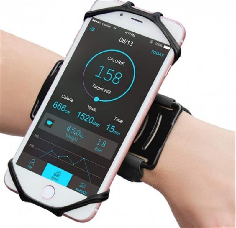 Браслет тримач телефона на руку Black (СТР-3030-1), фото 1