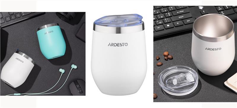 Термокухоль Ardesto Compact Mug 350 мл, нержавіюча сталь, білий