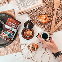 Мелена кава турецький натуральний Nuri Toplar з фундуком 250 г помел борошно середня обжарка в жерстяній банці