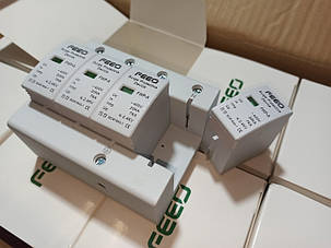 Обмежувач перенапруги AC FEEO SPD FWP-A40 B+C(Т1+T2) 4P 400V, In:20кA/Imax:40кА/Iimp:7кА, фото 3
