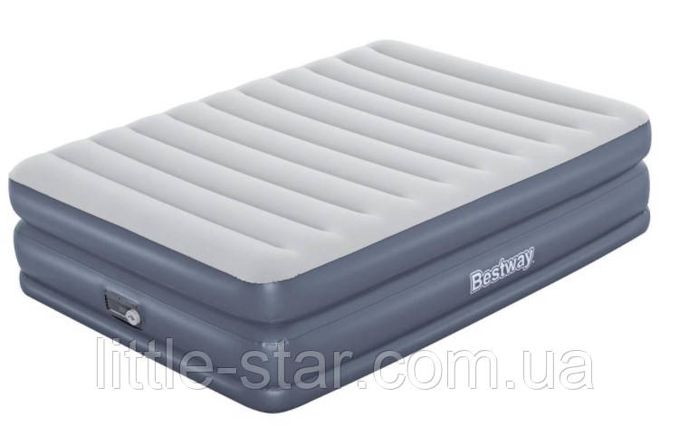 Надувне двоспальне ліжко Bestway 67925, 152 х 203 х 51 см, вбудований електронасос