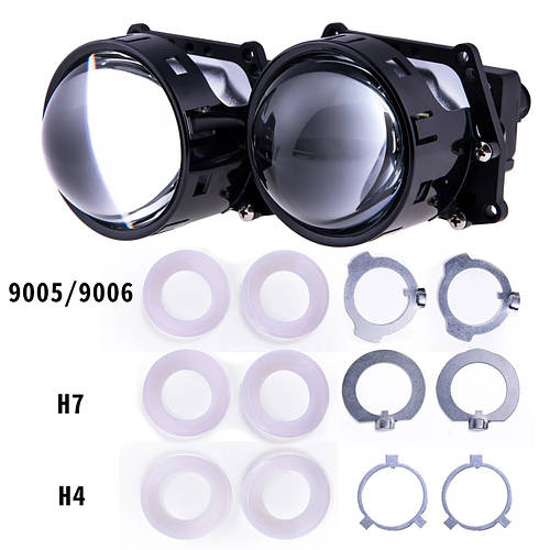 Купить Би лед линзы bi led светодиодные линзы 3 дюйма под гайку 6000K ...