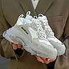 Кросівки жіночі Balenciaga Triple S Clear Sole White Women Баленсіага кросы білі взуття снікерси, фото 2