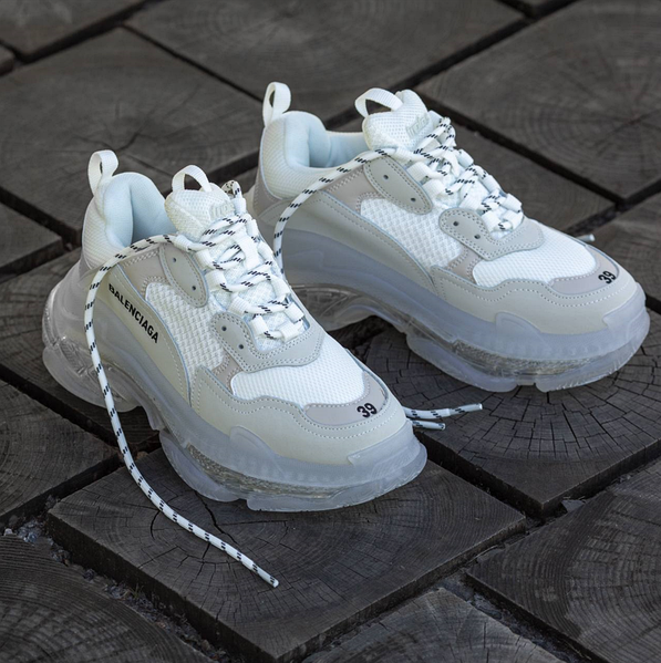 Balenciaga Triple S Clear Sole White Women Rare 1739218649