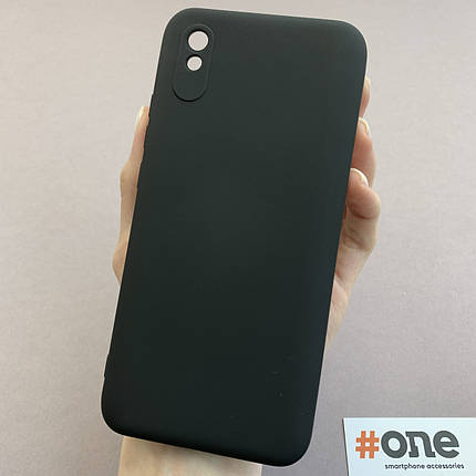 Чохол для Xiaomi Redmi 9A чохол накладка із закритою камерою на телефон сяомі редмі 9а чорний q7n, фото 1
