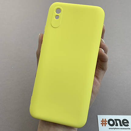 Чохол для Xiaomi Redmi 9A чохол накладка із закритою камерою на телефон сяомі редмі 9а жовтий q7n, фото 1