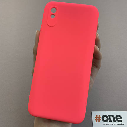 Чохол для Xiaomi Redmi 9A чохол накладка із закритою камерою на телефон сяомі редмі 9а малиновий q7n, фото 1