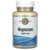 Магний 500 мг KAL Magnesium для здоровья сердца костей мышц и нервной системы 60 таблеток