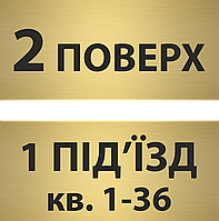 Металлическая табличка на этаж 25см*12см (комплект 2 шт.)