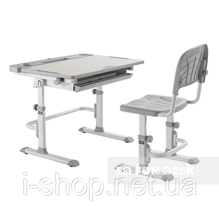 Комплект парта + стілець Cubby DISA GREY — ОПТОМ ДЛЯ ШКОЛ, фото 1