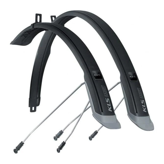 Крила на велосипед щиток болотники 28" KLS RAINY black-grey, фото 1