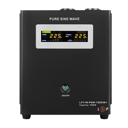 ДБЖ з правильною синусоїдою 24V LPY-W-PSW-1500VA+(1050Вт)10A/15A, фото 1