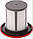 Фільтр контейнера для акумуляторних пилососів Bosch 12033215, фото 3
