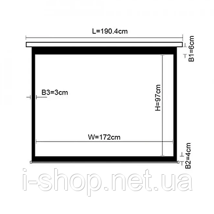 Екран для проектора 77" (172х97 см) LOGAN PRMC2, фото 4