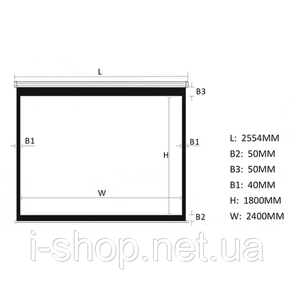 Екран для проєктора 120" (240х180 см) LOGAN PRM4, фото 2