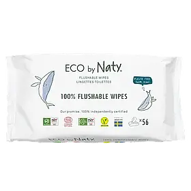 Органічний вологий туалетний папір Eco by Naty, 56 шт