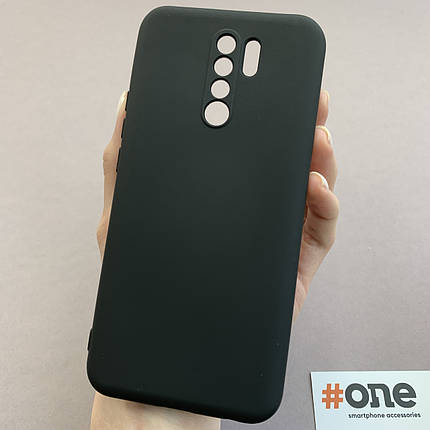 Чохол для Xiaomi Redmi 9 чохол накладка із закритою камерою на телефон сяомі редмі 9 чорний q7n, фото 1