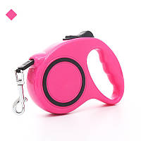 Поводок выдвижной рулетка для собак Pet Style до 15 кг Темно-розовая 3 метра