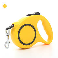 Поводок выдвижной рулетка для собак Pet Style до 15 кг Желтая 5 метров