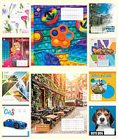 Зшитий (18 арк.=) "Тетрада"/ТВЕРДА/ офсетка., кольор.обкл. (20 шт.) ш.к.4820049490053