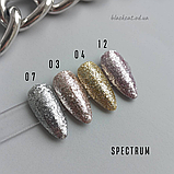 Фольгована гель світло фіолетова фарба платинум для нігтів Global Fashion SPECTRUM 5g №12, фото 2