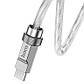 Кабель Type-C на Type-C 100 Вт HOCO Solid silicone charging data cable (1.2M, 100W, 3A). Silver, фото 2