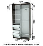 Шафа-купе  1200 мм Шафи-купе різних розмірів 900-3500 мм. Шафа для дому, фото 8