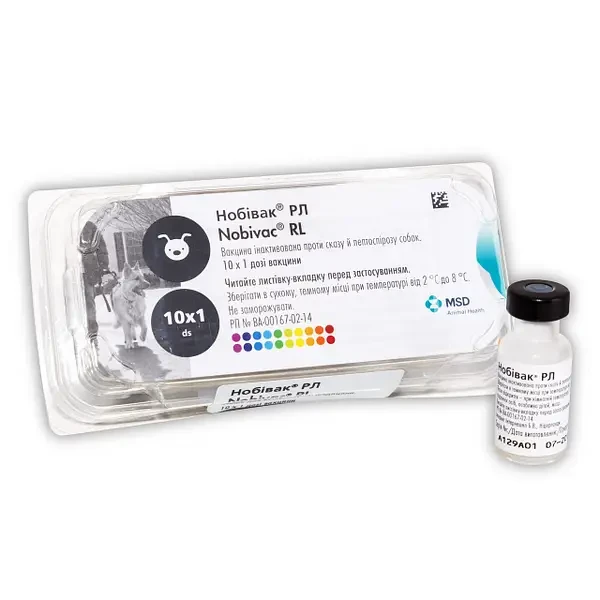 Вакцина Нобивак против лептоспироза и бешенства MSD NobiVac RL - фото 1 - id-p1839929226