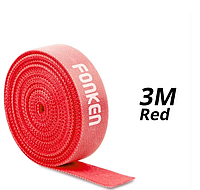 Органайзер для проводов 3 метра ER2143 Красный. Стяжка липучка хомут для проводов