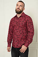 Рубашка мужская красная с узорами 151222L GL_55