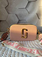 Женская сумка через плечо Marc Jacobs The Snapshot Pink Марк Джейкобс кросс - боди Розовая розовые вставки