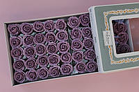 Темно-лавандовая роза LUX-класса для создания роскошных неувядающих букетов и композиций из мыла