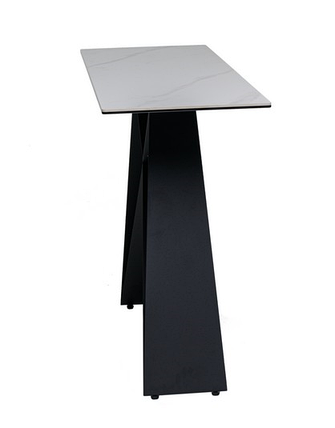 Консоль Бруно 120*40*80 (h) кераміка білий мармур / чорний TM Vetro Mebel, фото 3