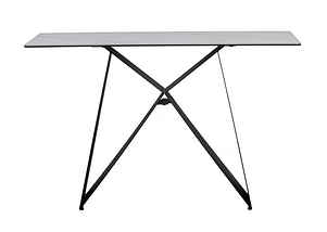 Консоль Бруно 120*40*80 (h) кераміка білий мармур / чорний TM Vetro Mebel, фото 5