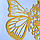 Трубка з картону "Метелик на квітах" 125х150 мм., фото 2