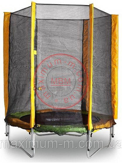 Батут МВМ 140 см. із захисною сіткою. Модель КОМБО. Kidigo, фото 1