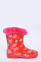 Сапоги резиновые для девочки розового цвета со сьемным утеплителем 154429L GL_55