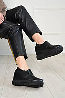 Туфли-сникерсы женские демисезонные черного цвета 154193L GL_55